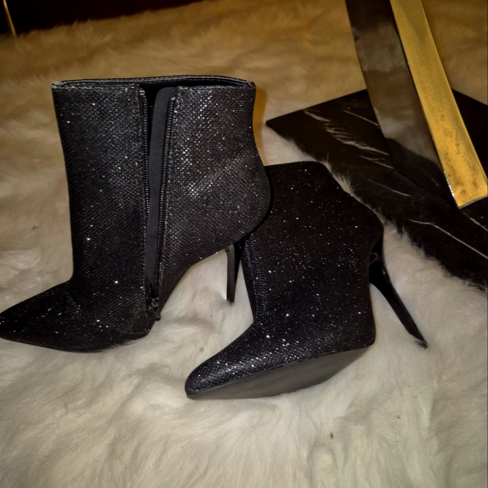Holiday Sexy Shimmery Bootie Heels- Brand New